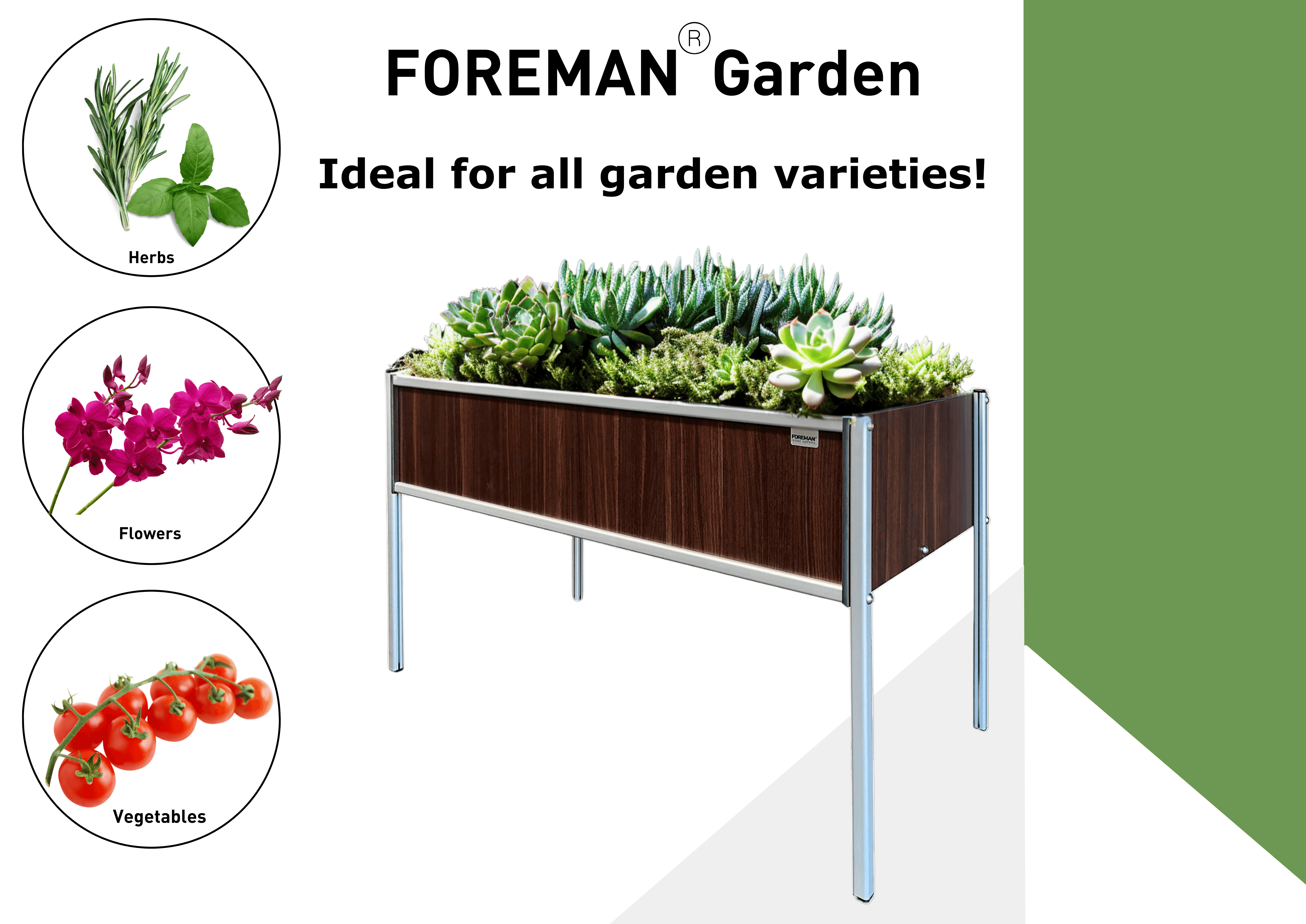 FOREMAN® XL Raised Garden Bed w/ legs - FOREMAN® Products