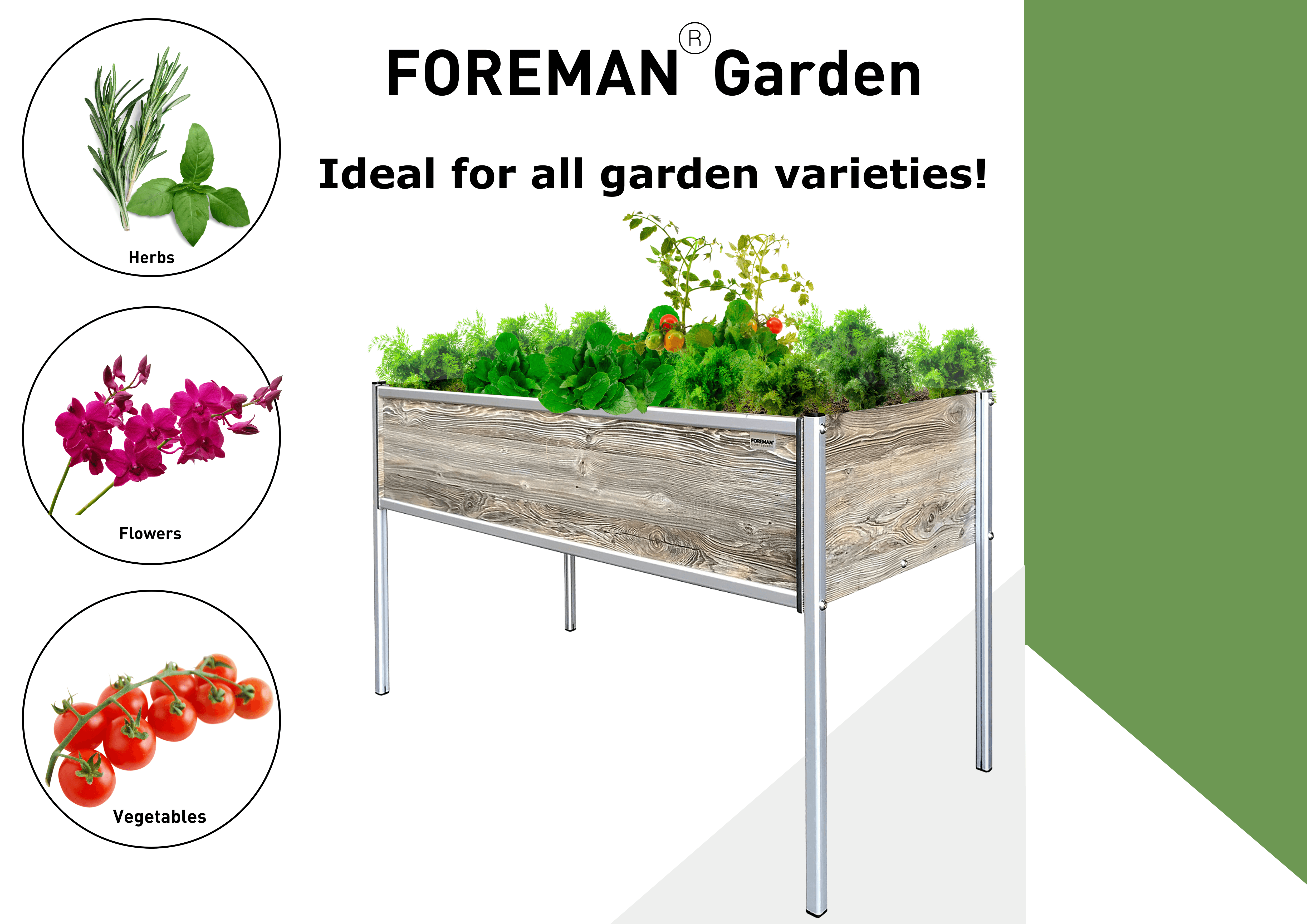 FOREMAN® XL Raised Garden Bed w/ legs - FOREMAN® Products