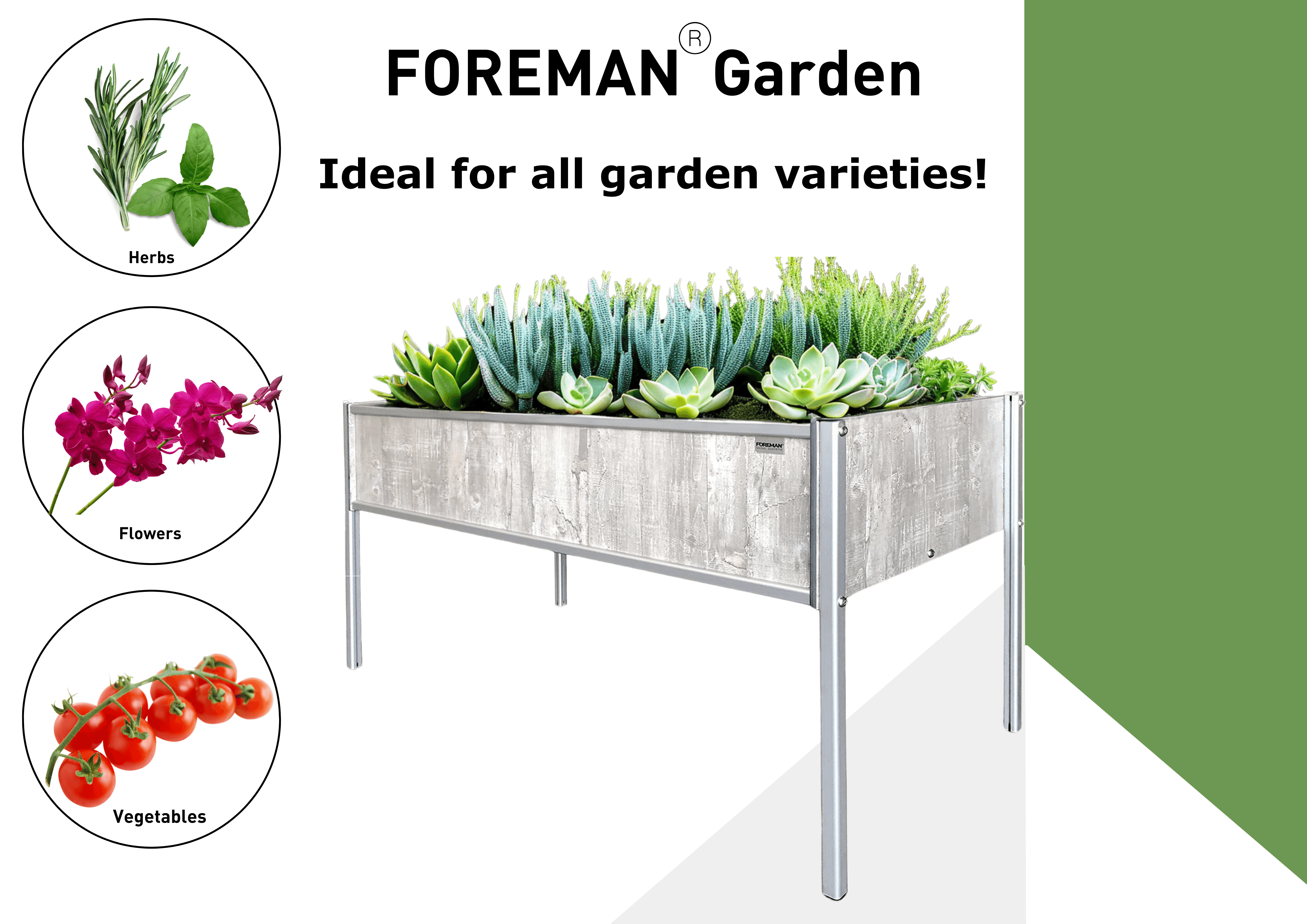 FOREMAN® XL Raised Garden Bed w/ legs - FOREMAN® Products