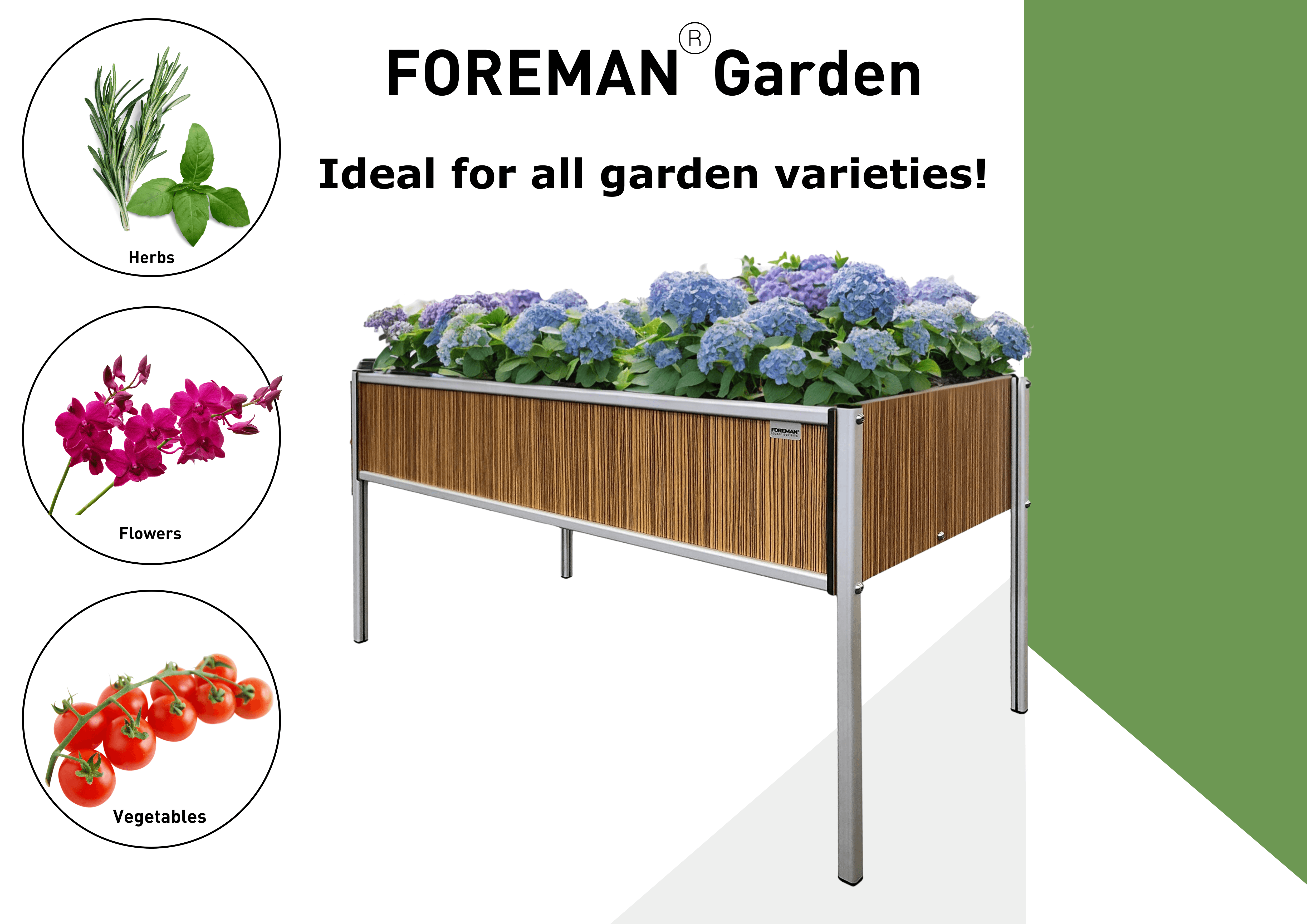 FOREMAN® XL Raised Garden Bed w/ legs - FOREMAN® Products