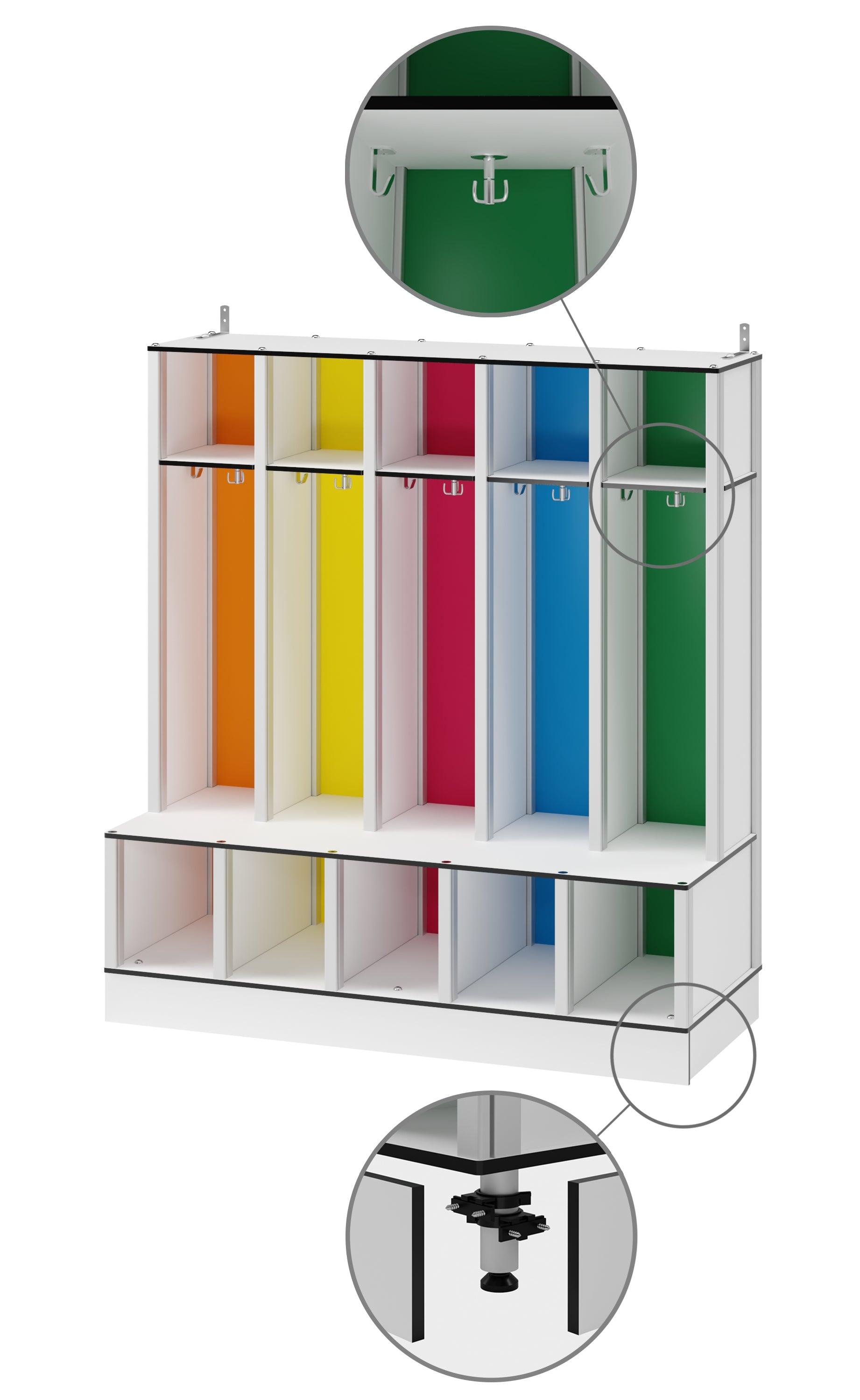 FOREMAN® Kids 5 Unit Open Cubby with Bench - FOREMAN® Products