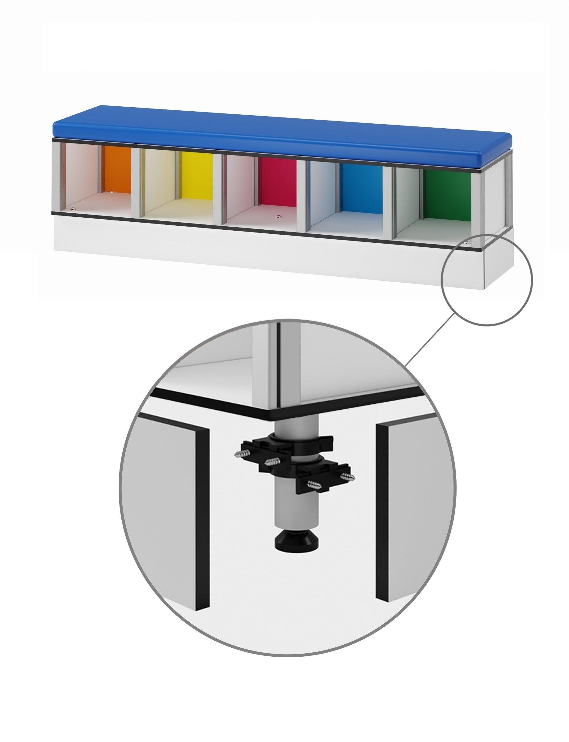 FOREMAN® Kids Bench with Lower Storage Cubbies and Seat Cushion - FOREMAN® Products