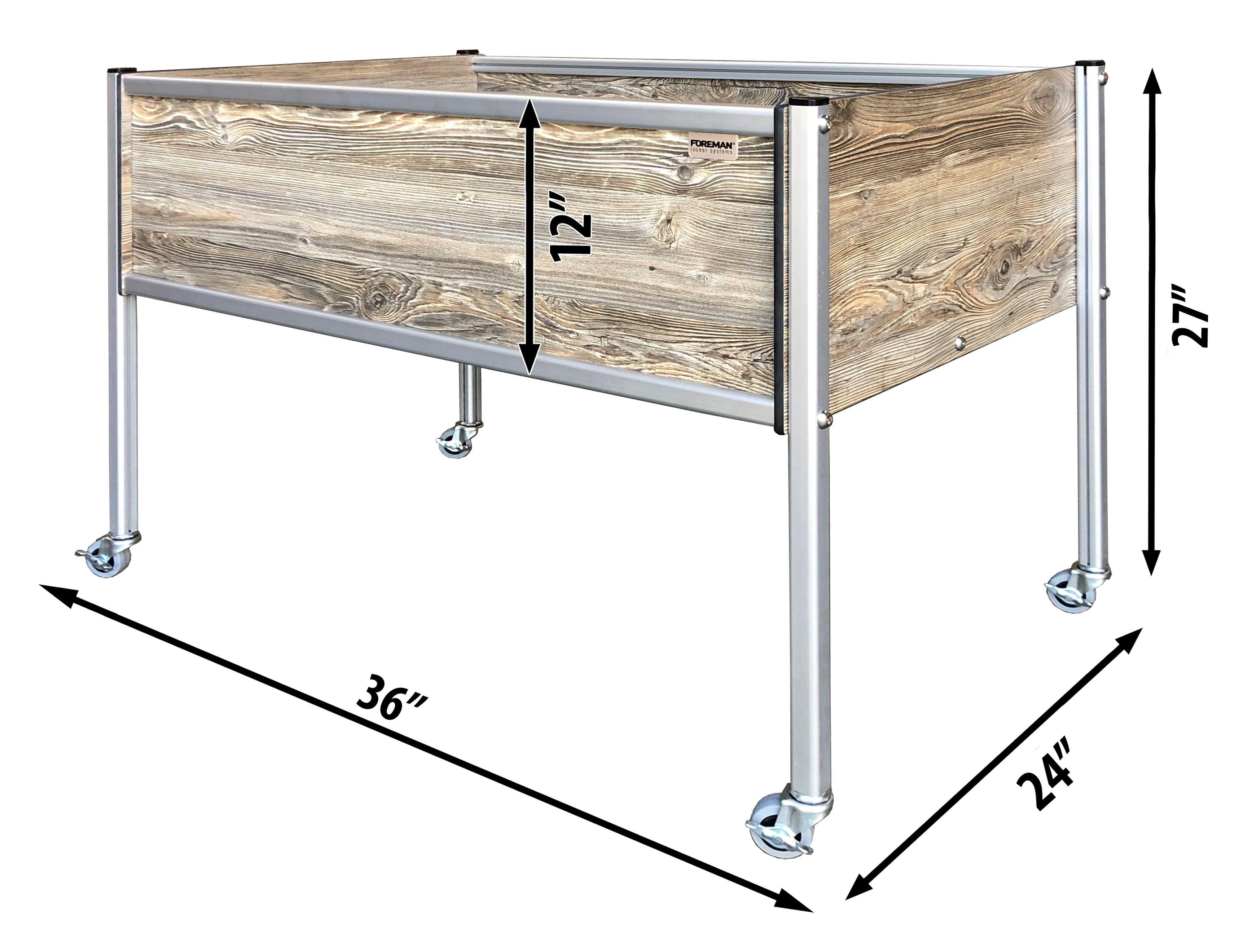 FOREMAN® Large Raised Planter w/ Wheels - FOREMAN® Products