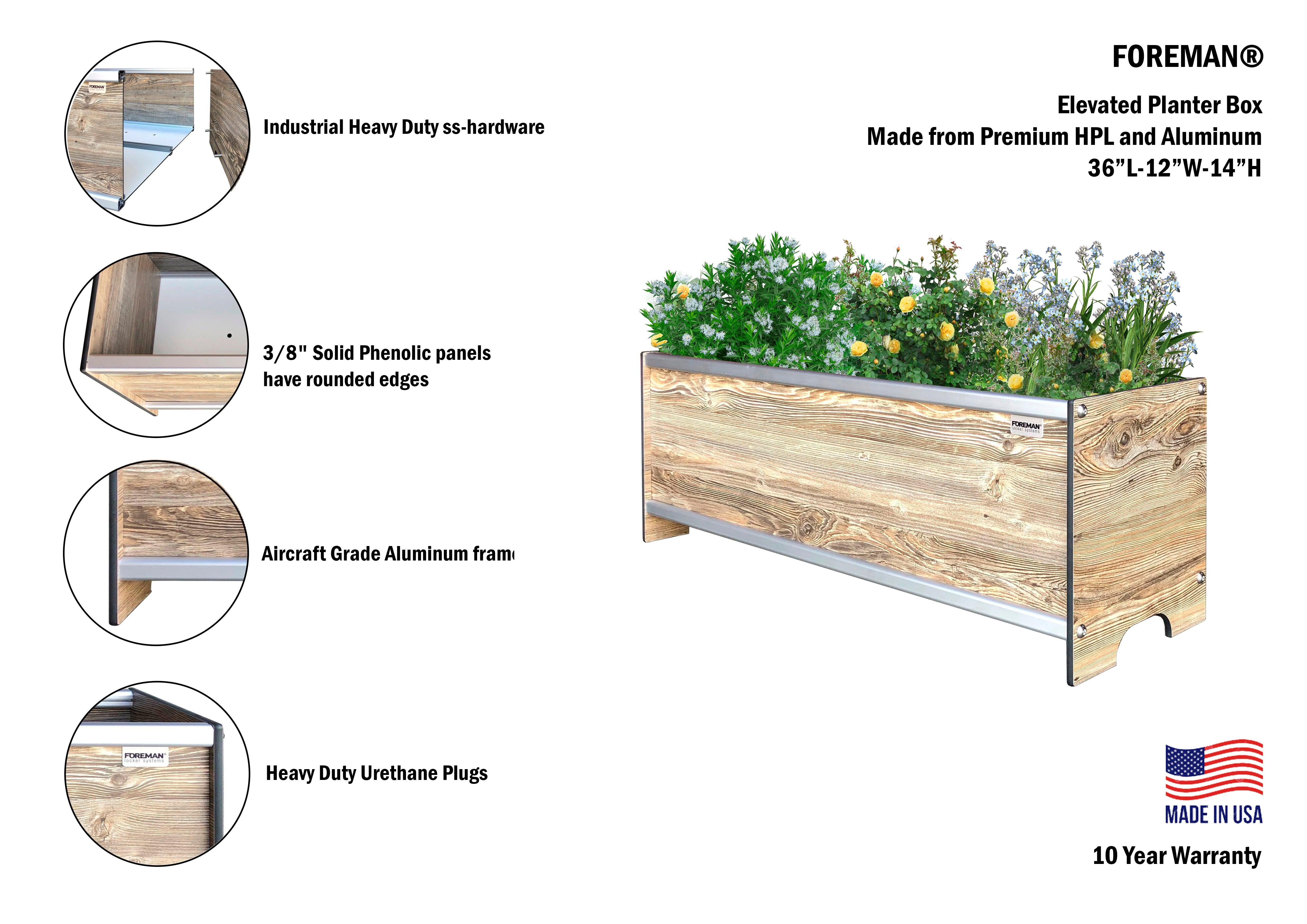 FOREMAN® Raised Garden Bed - Elevated w/ Drainage - FOREMAN® Products
