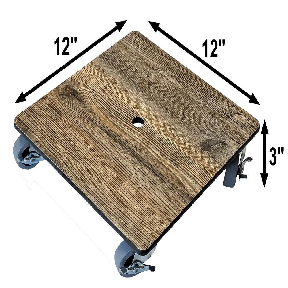 FOREMAN® Wood Grain Plant Caddy With Wheels - FOREMAN® Products