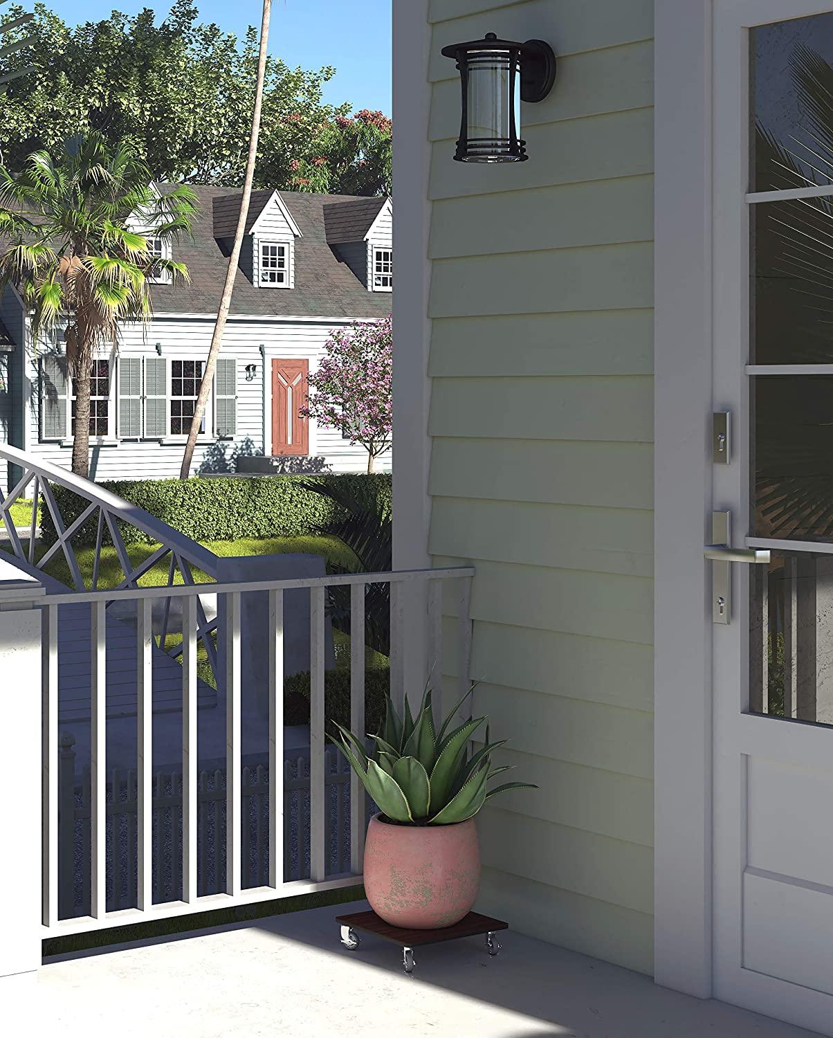 FOREMAN® Wood Grain Plant Caddy With Wheels - FOREMAN® Products