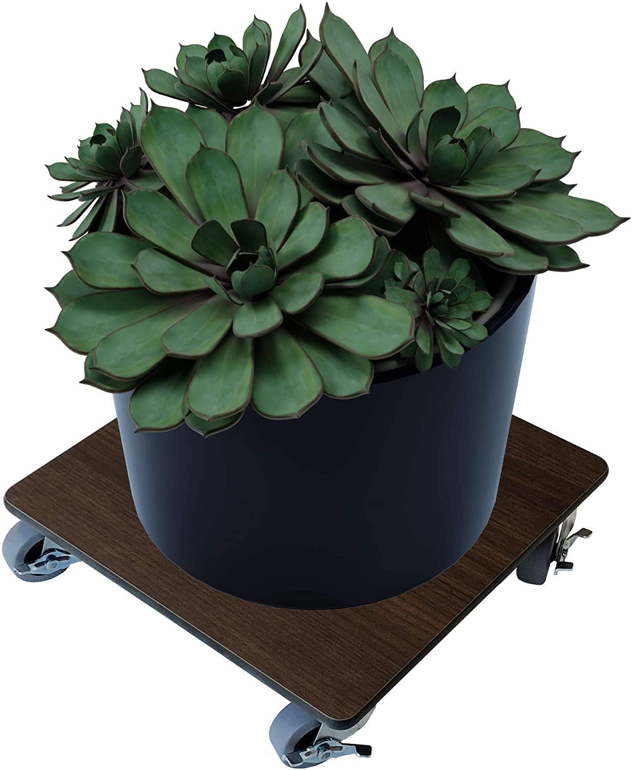 FOREMAN® Wood Grain Plant Caddy With Wheels - FOREMAN® Products