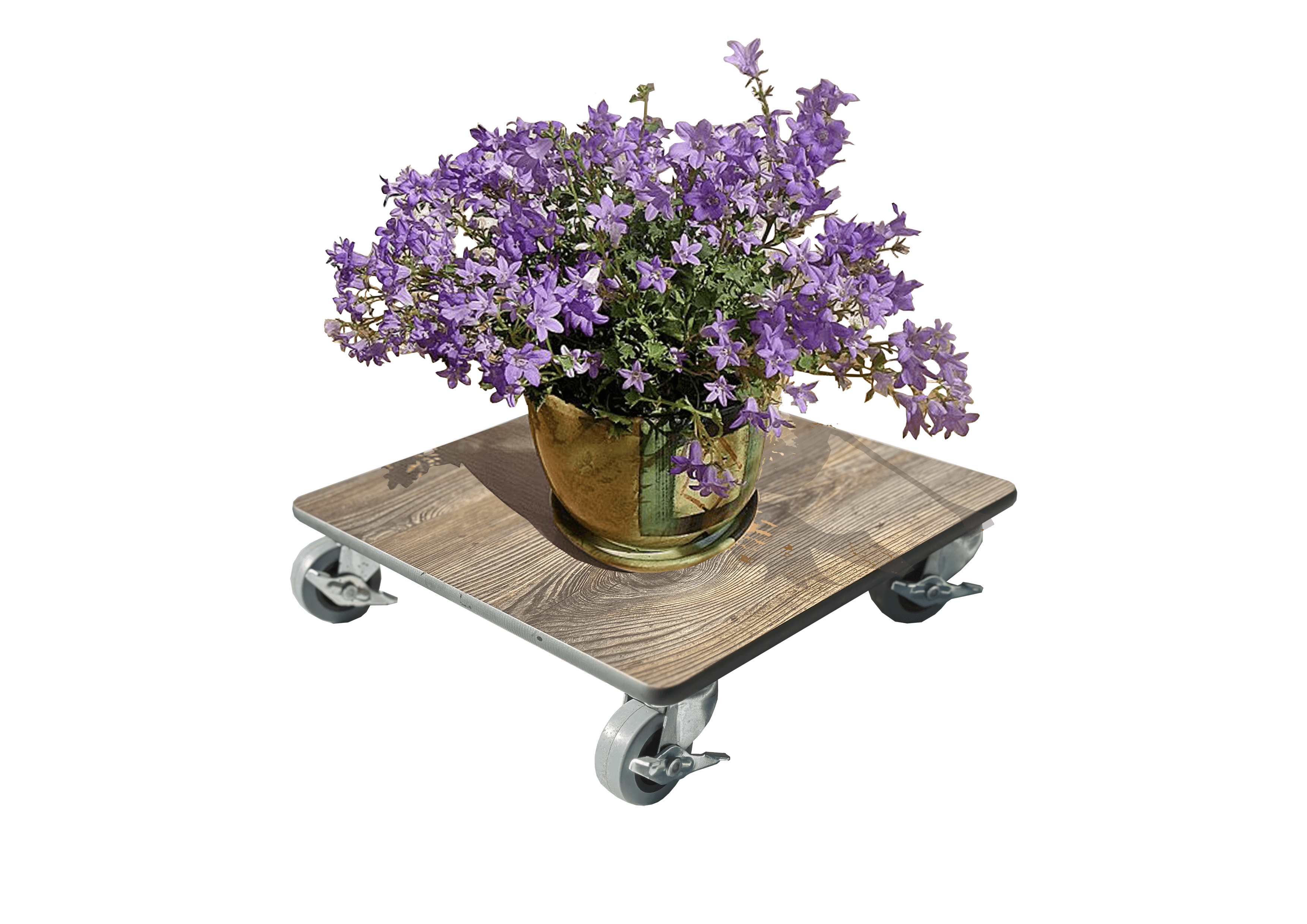 FOREMAN® Wood Grain Plant Caddy With Wheels - FOREMAN® Products