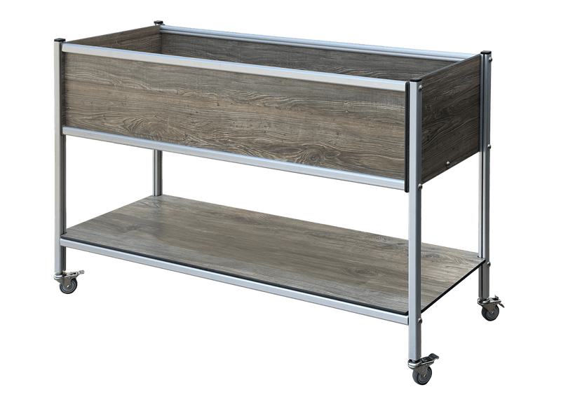 FOREMAN® Modern Elevated Planter Box with Legs & Lockable Stainless-Steel Caster Wheels - FOREMAN® Products
