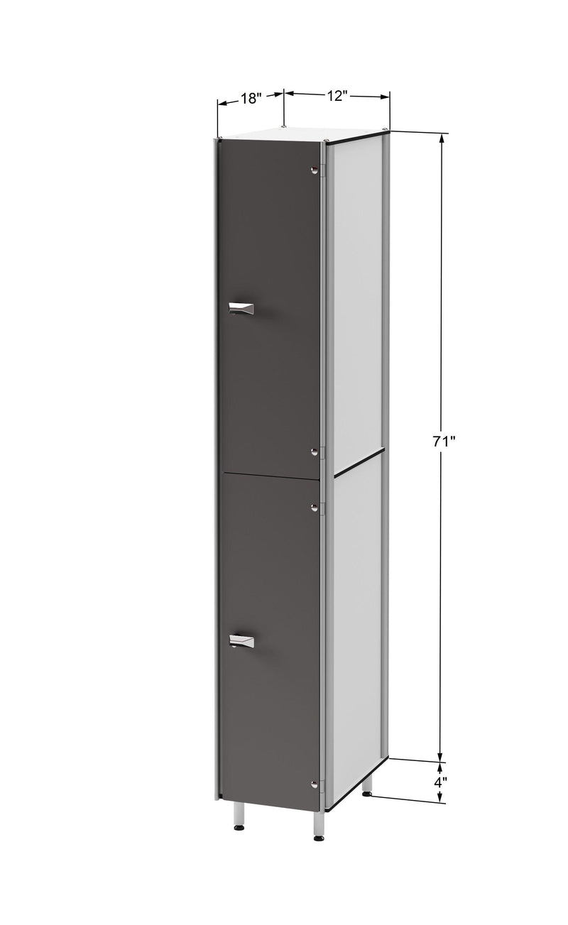 Преміальний фенольний дворівневий відкритий шафк з інтегрованим алюмінієвим профілем, важким обов'язком, водостійким.
