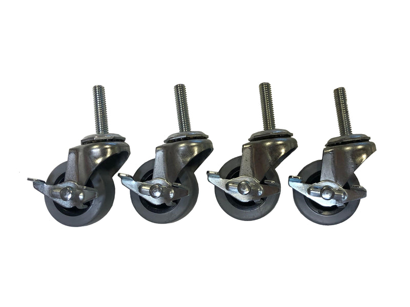 Threaded Stem Caster Rubber Wheels, Set of 4 - FOREMAN® Products