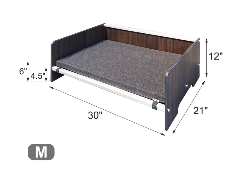 Піднятий критий / відкритий собачий ліжко 36 "LX30" WX12 "H