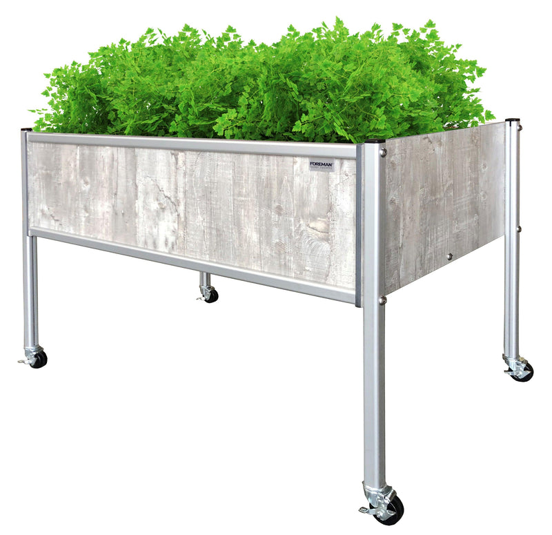 FOREMAN® Raised Garden Bed With Aluminum Legs and HPL Panels with wheels 36" x 24" x 27" - FOREMAN® Products