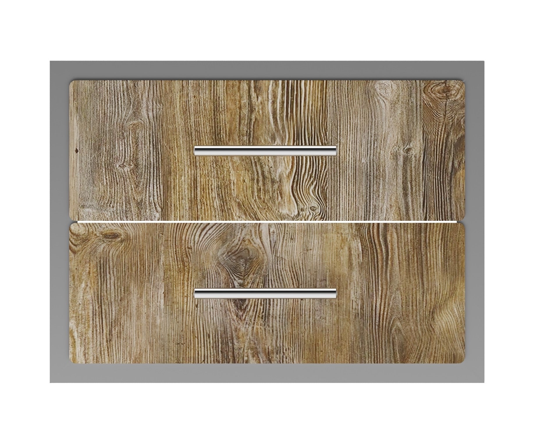 Outdoor Kitchen Drawer Premium HPL Plastic for BBQ Island, Grilling Station and Outside Cabinet, Double 17"Wx12"Hx21"D