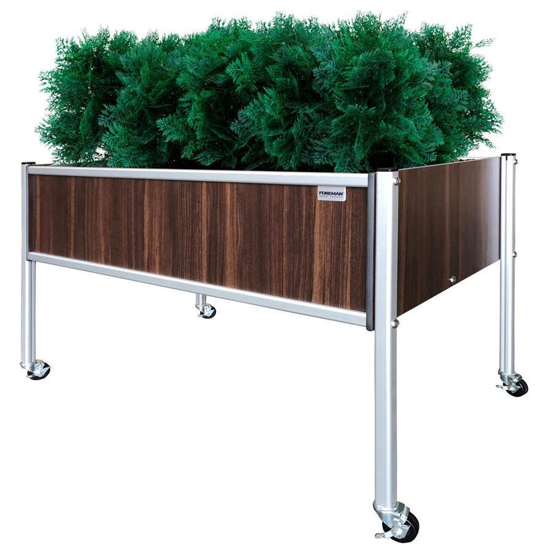 FOREMAN® Raised Garden Bed with High Quality HPL And Aluminum Legs 48" x 24"x 32"H with Casters. - FOREMAN® Products